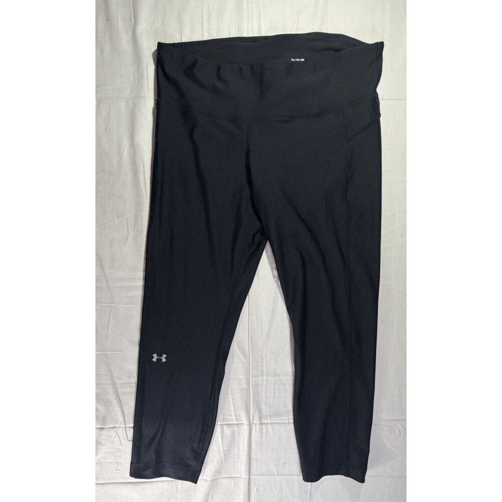 Under Armour HeatGear Women's XL Black Compression Leggings Athletic Stretch